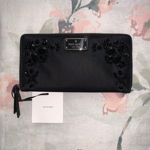 Kate Spade beautiful stone zipper wallet